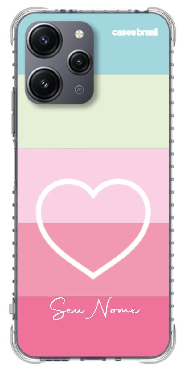 Capinha para Celular Coração delicado Arco-íris