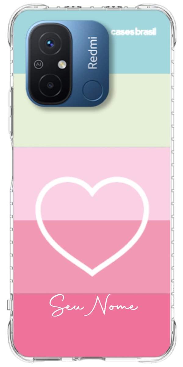 Capinha para Celular Coração delicado Arco-íris