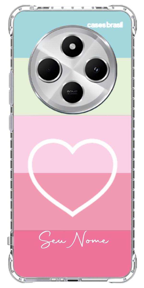 Capinha para Celular Coração delicado Arco-íris