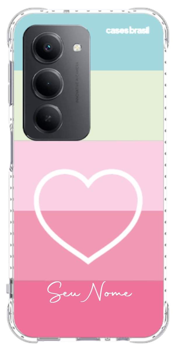 Capinha para Celular Coração delicado Arco-íris