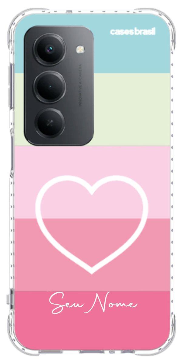 Capinha para Celular Coração delicado Arco-íris