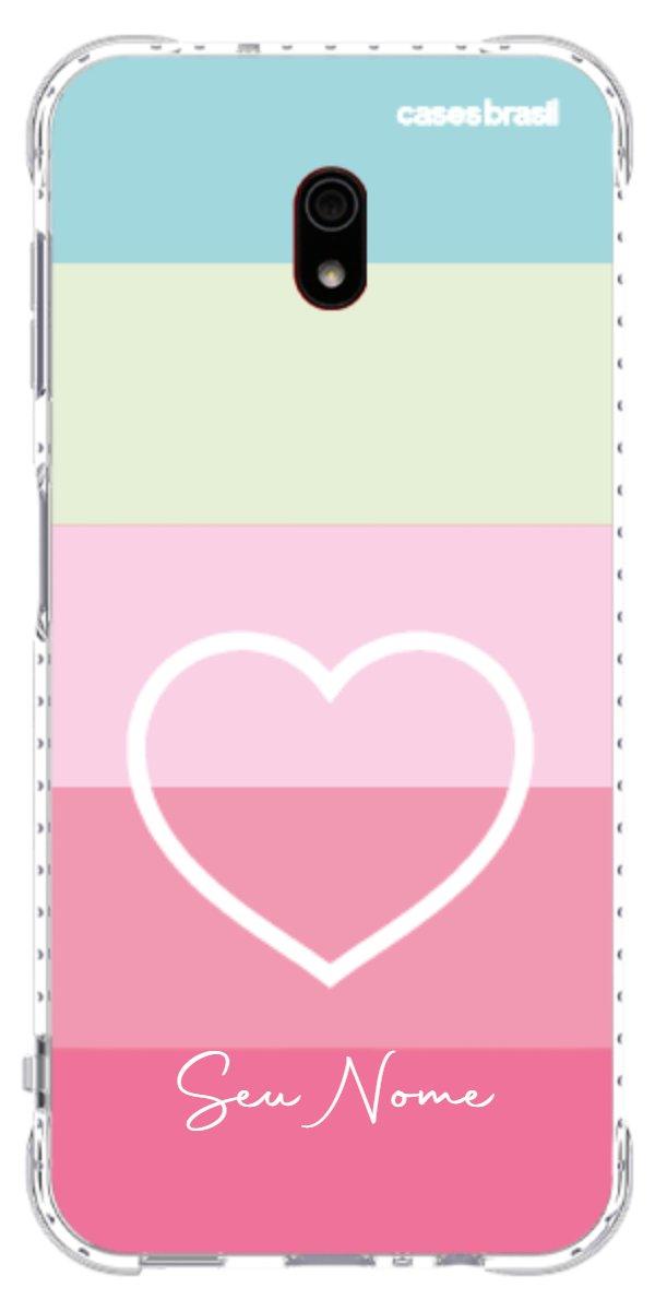 Capinha para Celular Coração delicado Arco-íris