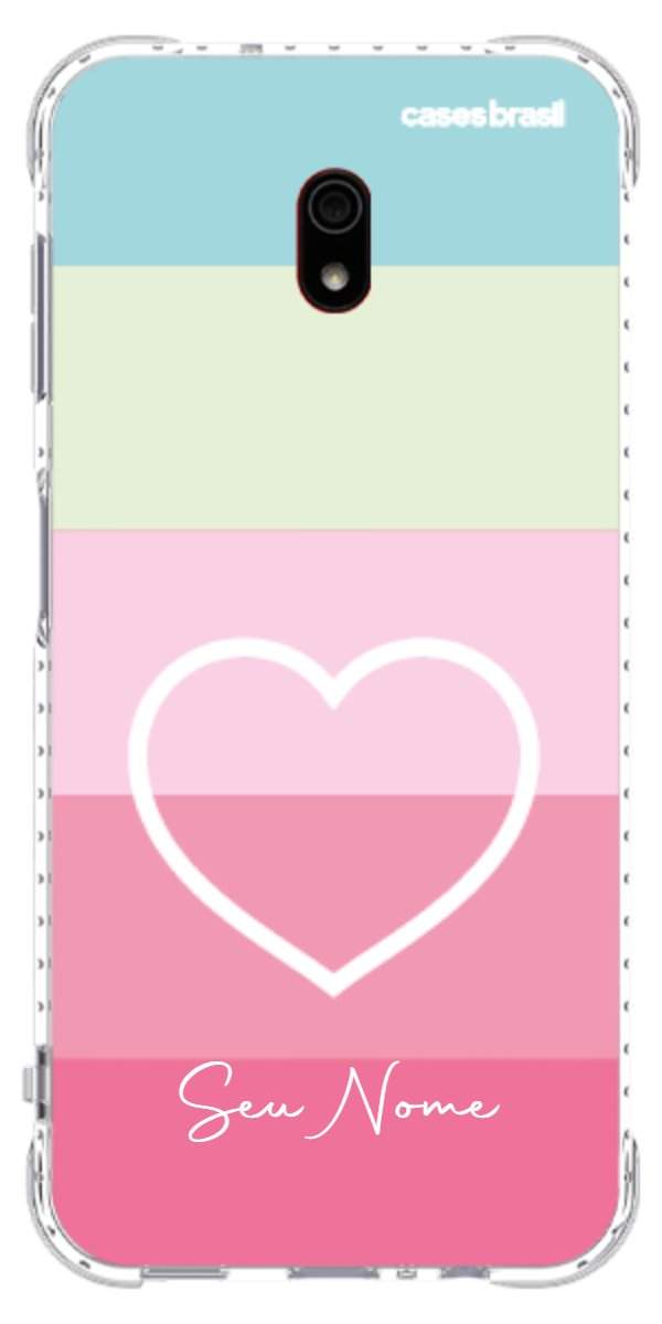 Capinha para Celular Coração delicado Arco-íris