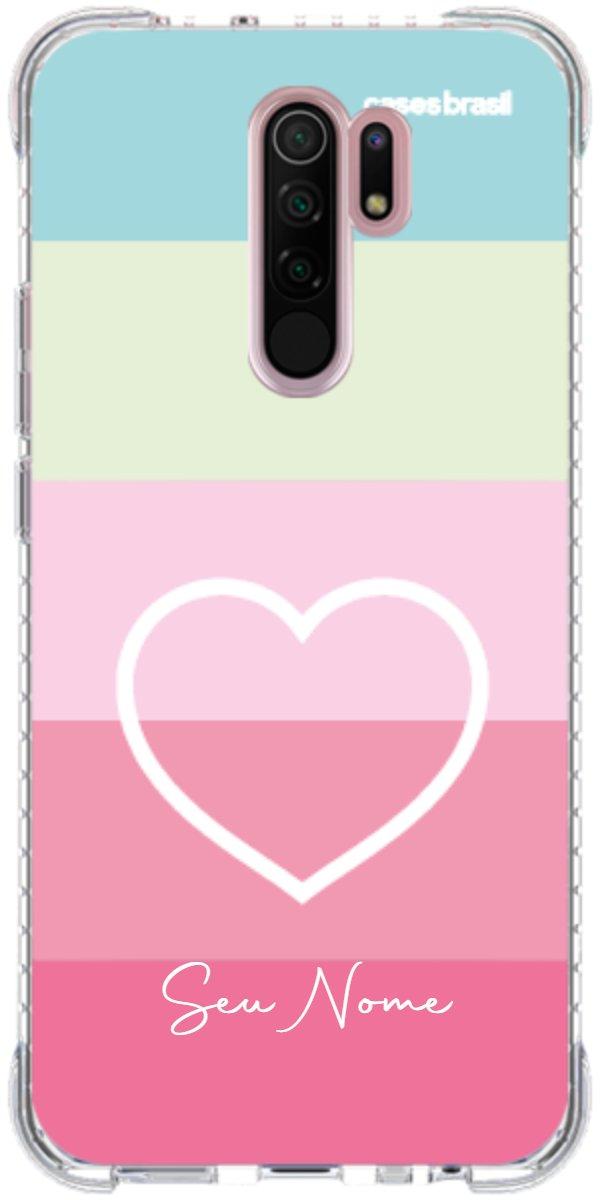 Capinha para Celular Coração delicado Arco-íris