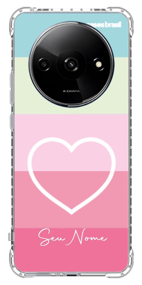 Capinha para Celular Coração delicado Arco-íris