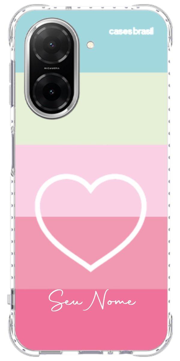 Capinha para Celular Coração delicado Arco-íris