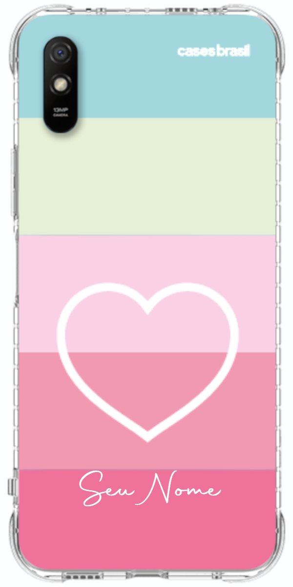 Capinha para Celular Coração delicado Arco-íris