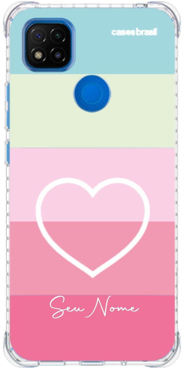 Capinha para Celular Coração delicado Arco-íris