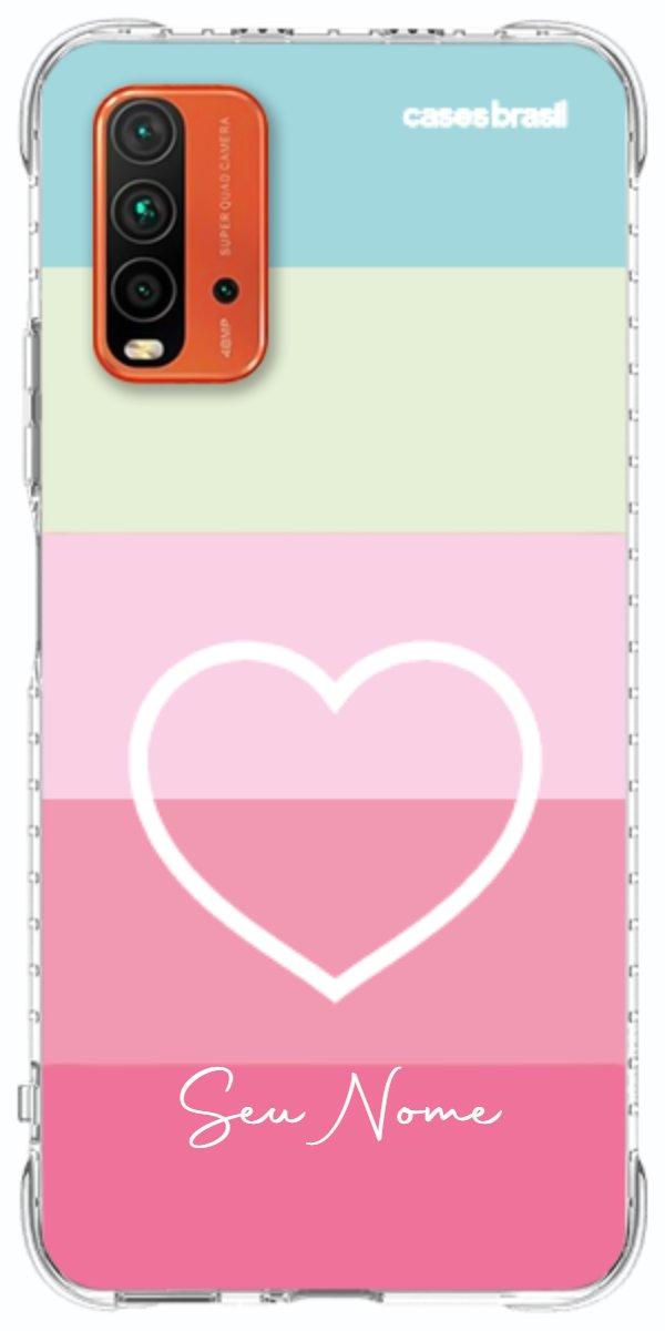 Capinha para Celular Coração delicado Arco-íris