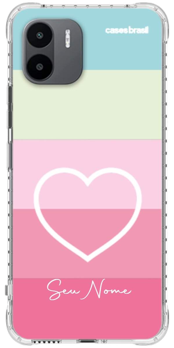 Capinha para Celular Coração delicado Arco-íris