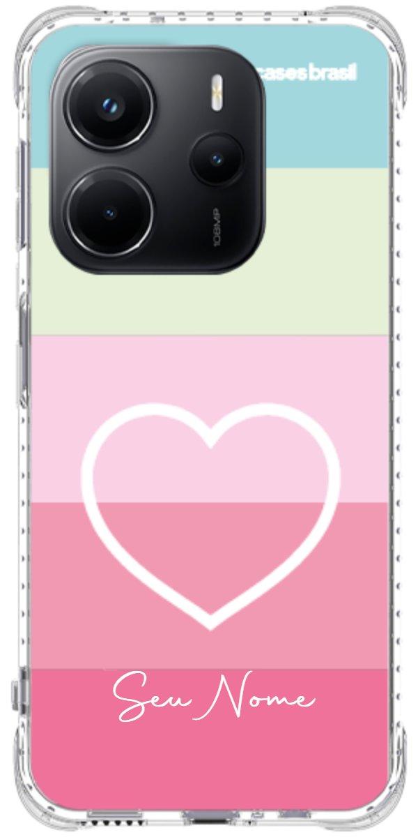 Capinha para Celular Coração delicado Arco-íris