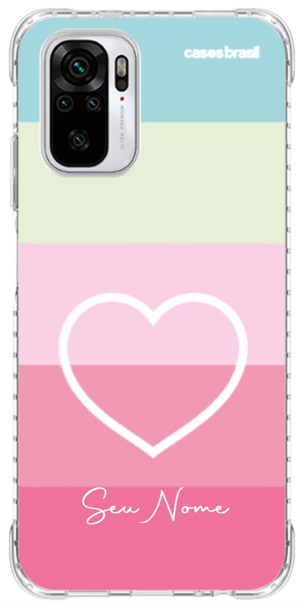 Capinha para Celular Coração delicado Arco-íris