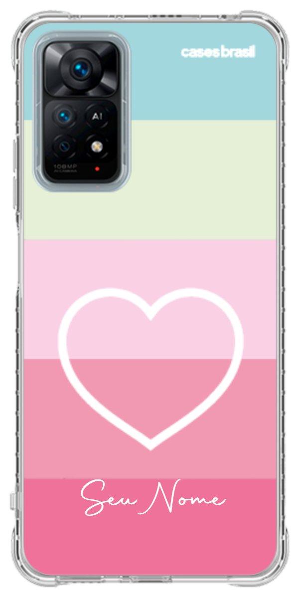 Capinha para Celular Coração delicado Arco-íris