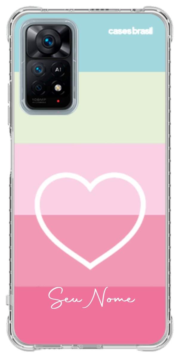 Capinha para Celular Coração delicado Arco-íris