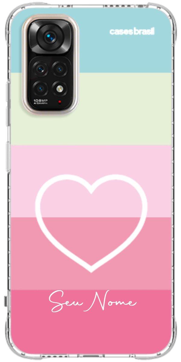 Capinha para Celular Coração delicado Arco-íris