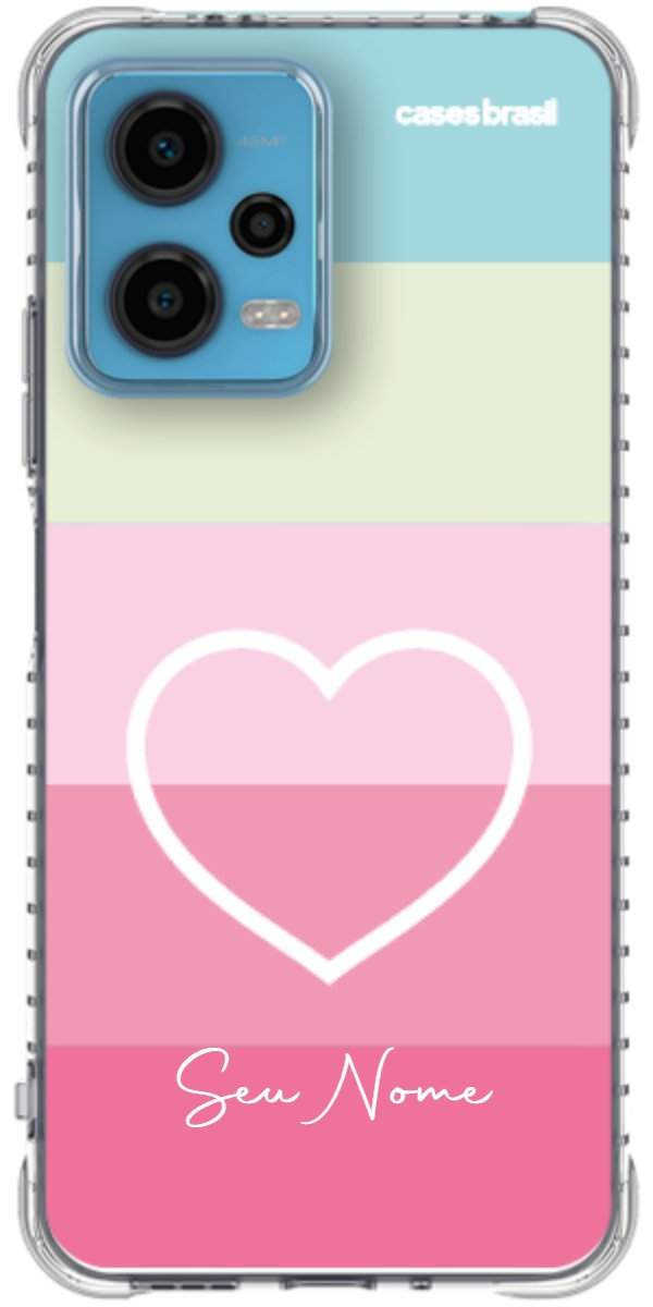 Capinha para Celular Coração delicado Arco-íris
