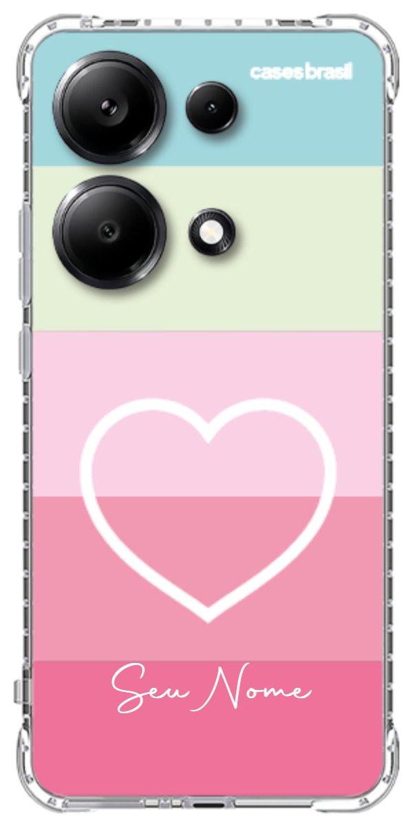 Capinha para Celular Coração delicado Arco-íris