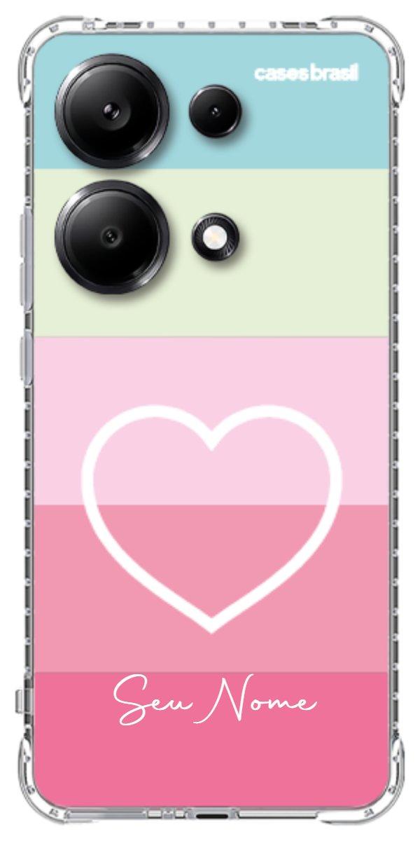 Capinha para Celular Coração delicado Arco-íris
