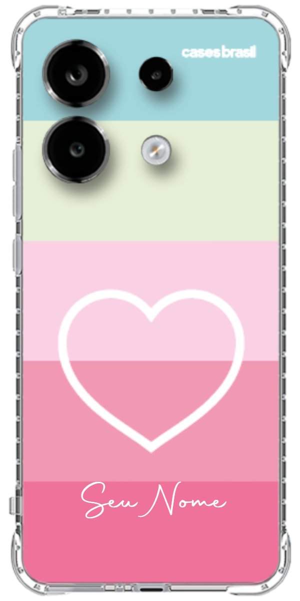 Capinha para Celular Coração delicado Arco-íris