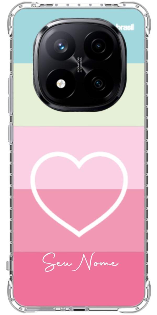 Capinha para Celular Coração delicado Arco-íris