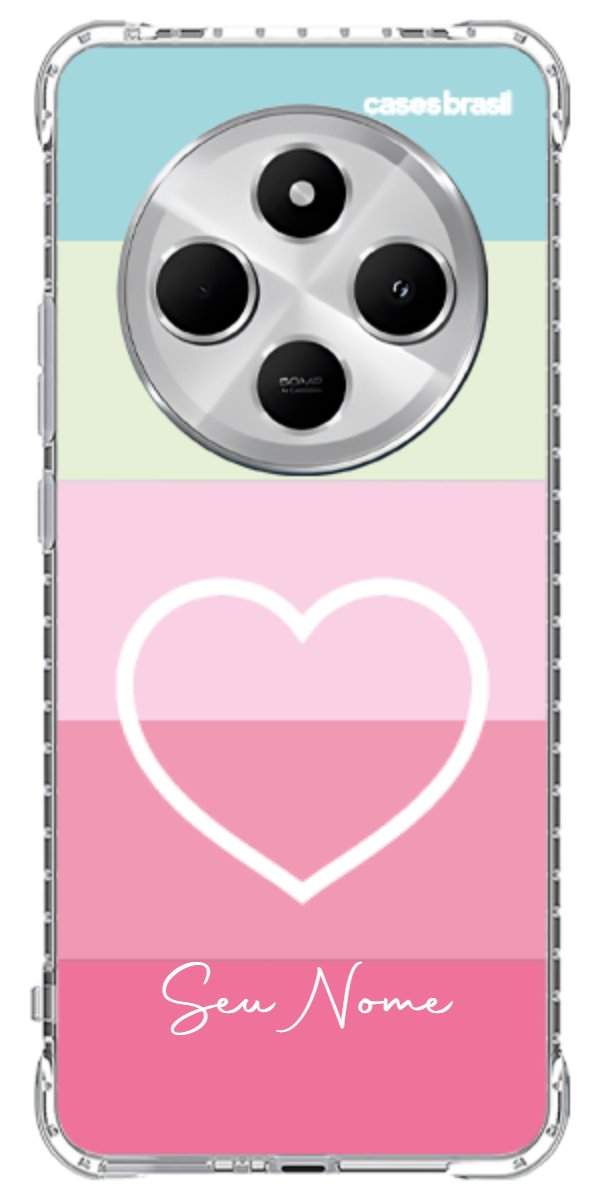 Capinha para Celular Coração delicado Arco-íris