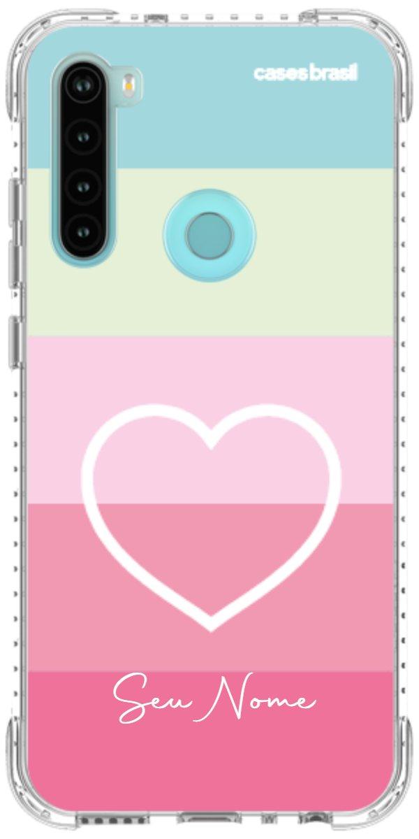 Capinha para Celular Coração delicado Arco-íris