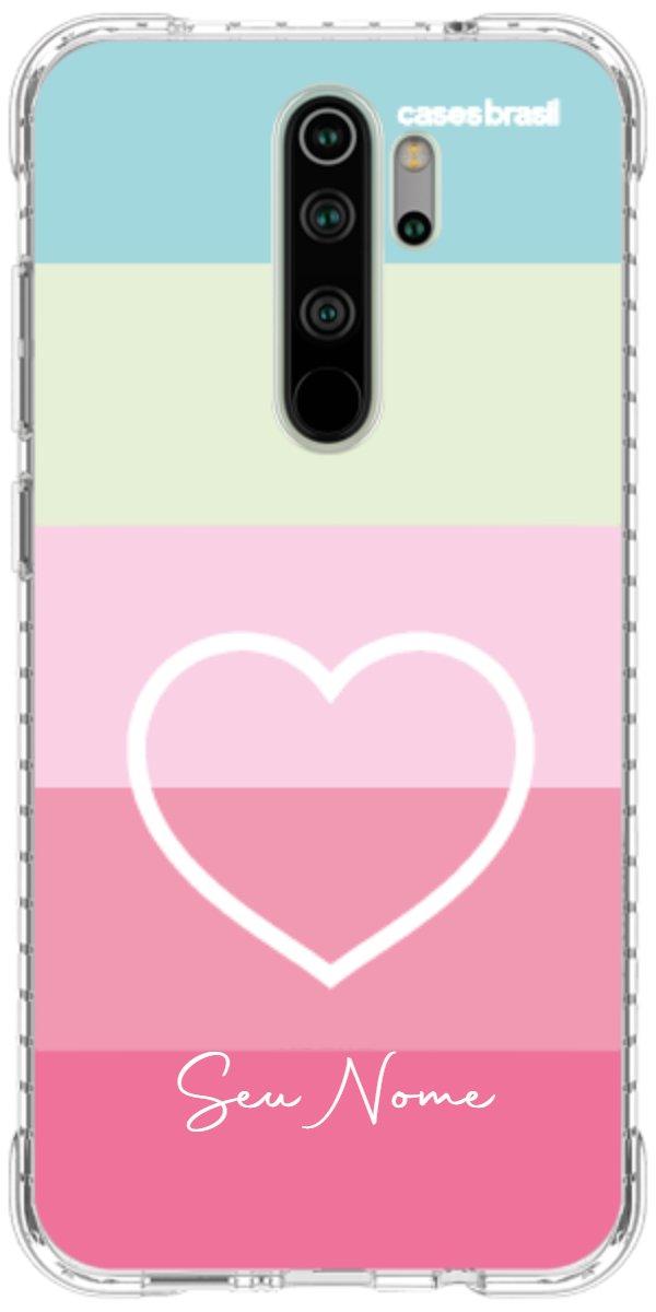 Capinha para Celular Coração delicado Arco-íris
