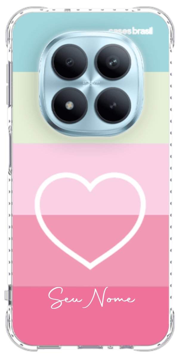 Capinha para Celular Coração delicado Arco-íris