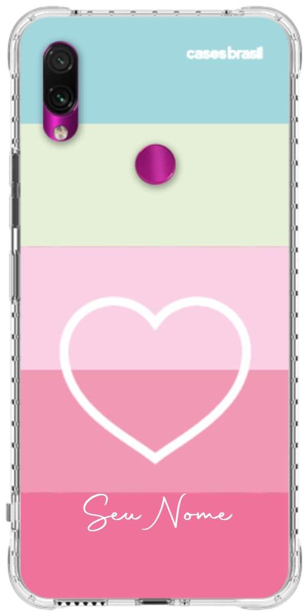 Capinha para Celular Coração delicado Arco-íris