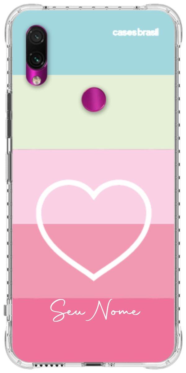 Capinha para Celular Coração delicado Arco-íris