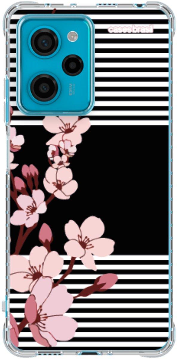 Capinha para Celular Flores de Primavera Listradas