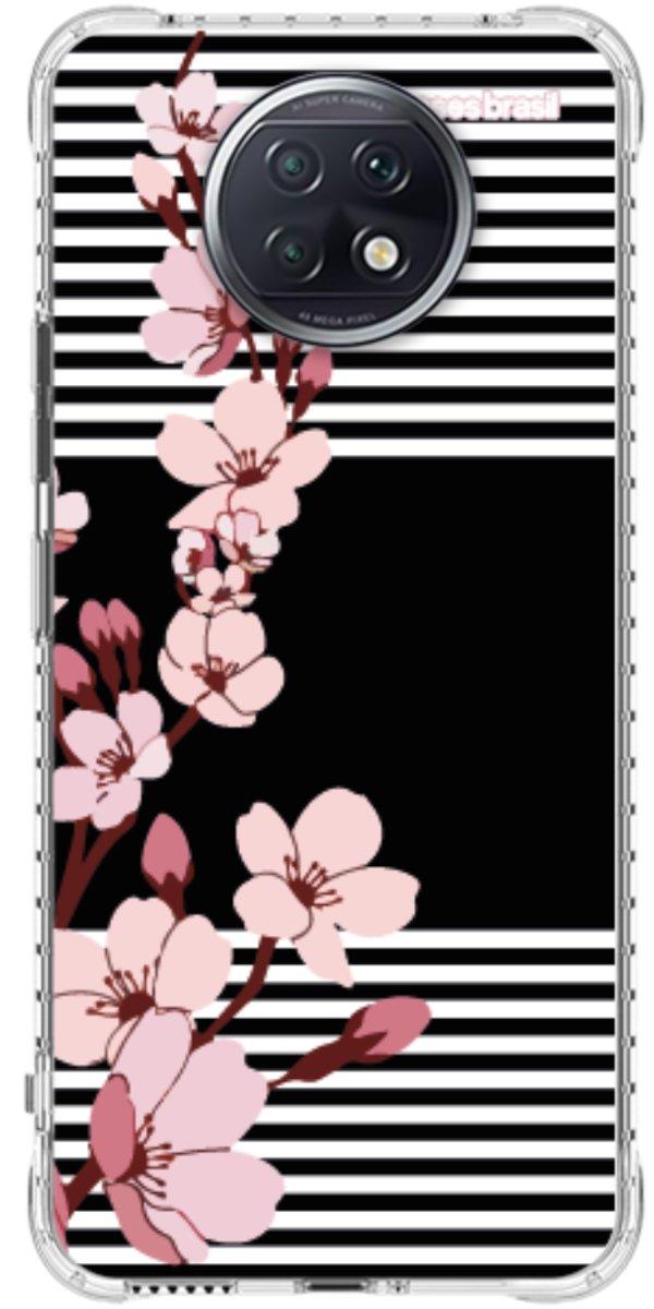 Capinha para Celular Flores de Primavera Listradas