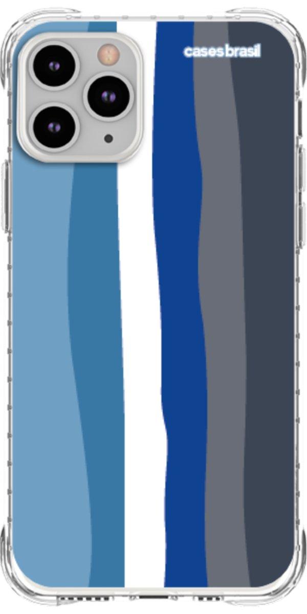 Capinha para Celular Arco-íris Tons de Azul