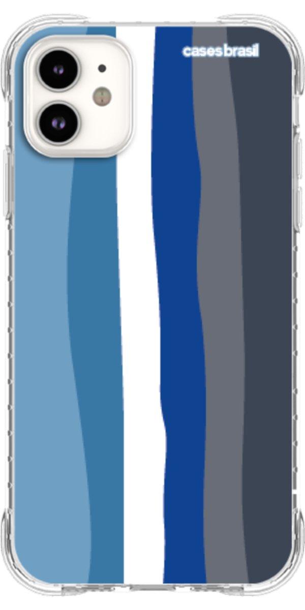 Capinha para Celular Arco-íris Tons de Azul