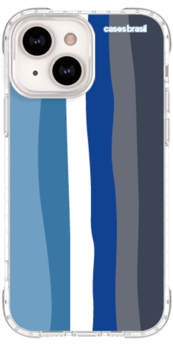 Capinha para Celular Arco-íris Tons de Azul