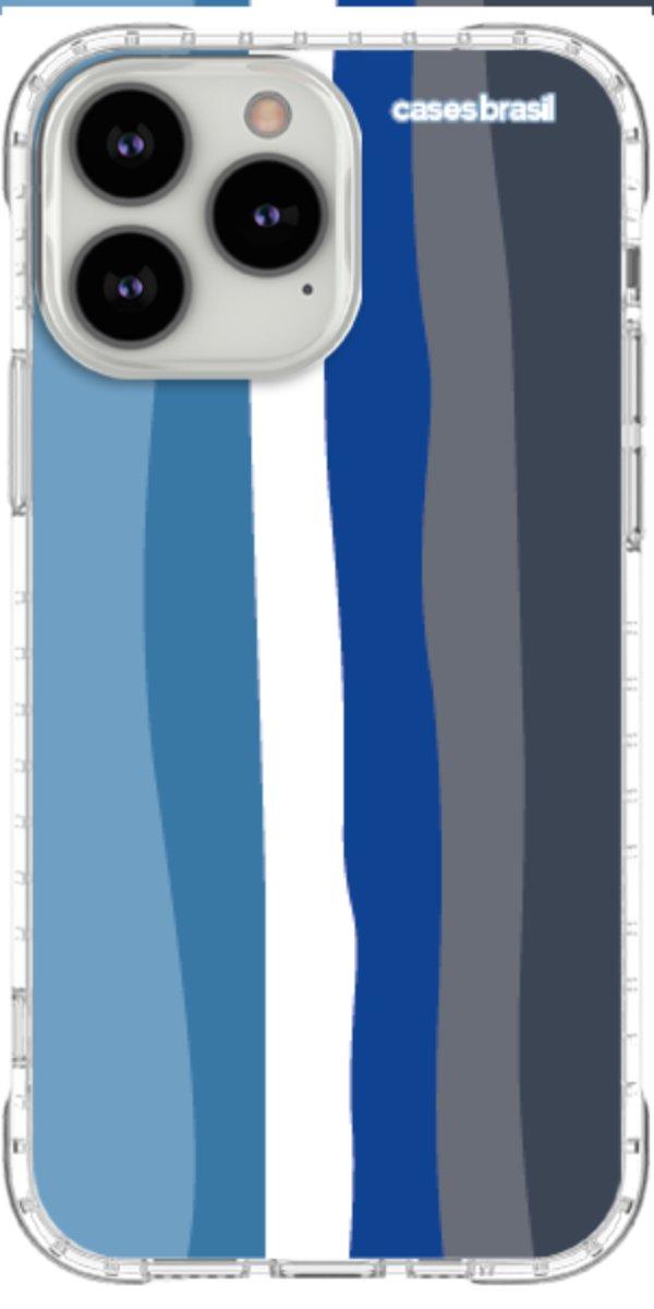 Capinha para Celular Arco-íris Tons de Azul
