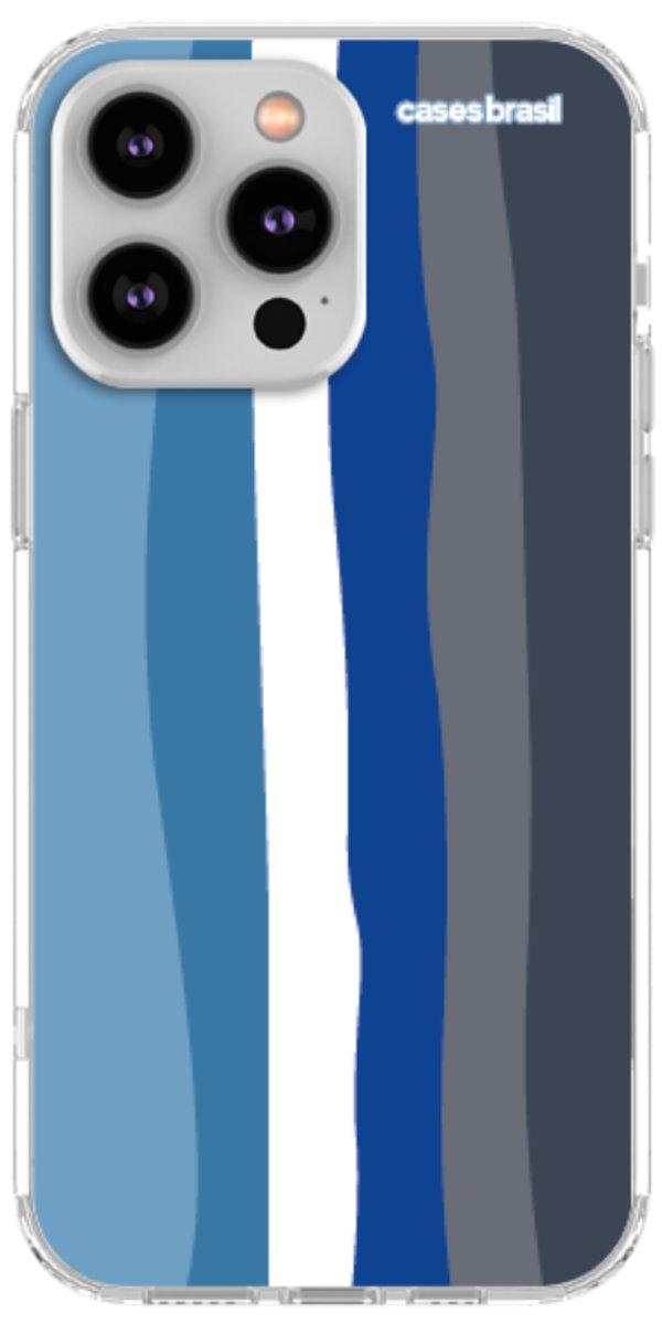 Capinha para Celular Arco-íris Tons de Azul