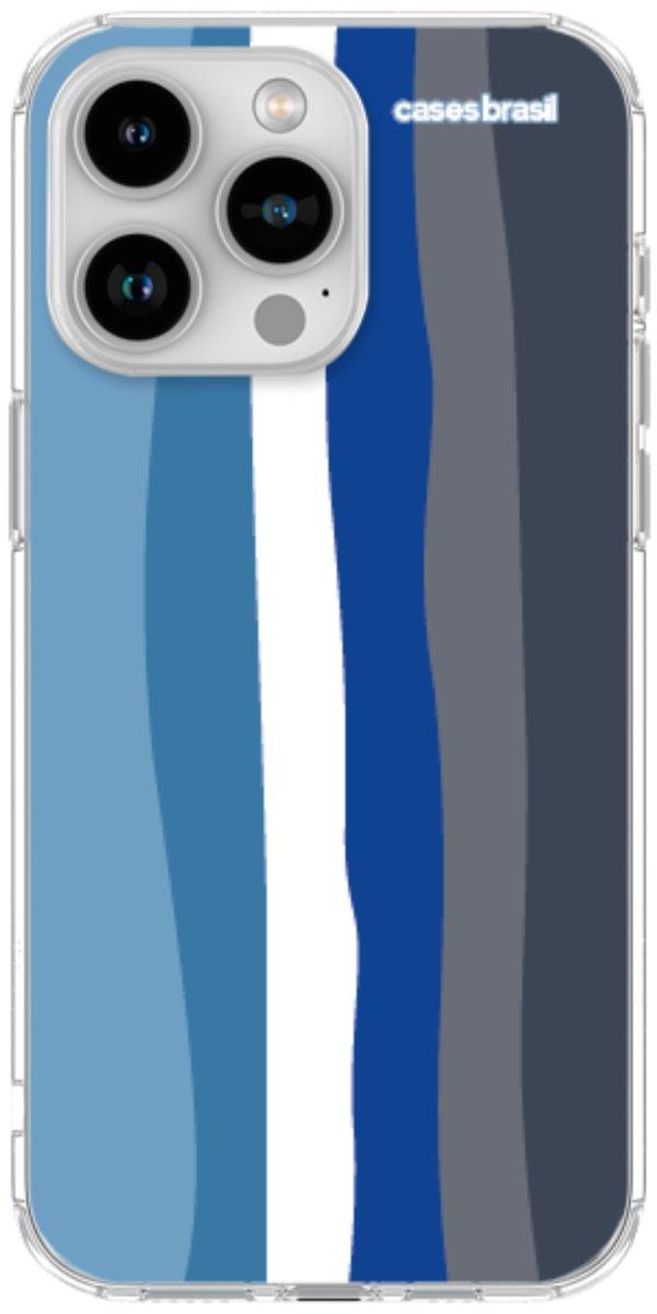 Capinha para Celular Arco-íris Tons de Azul