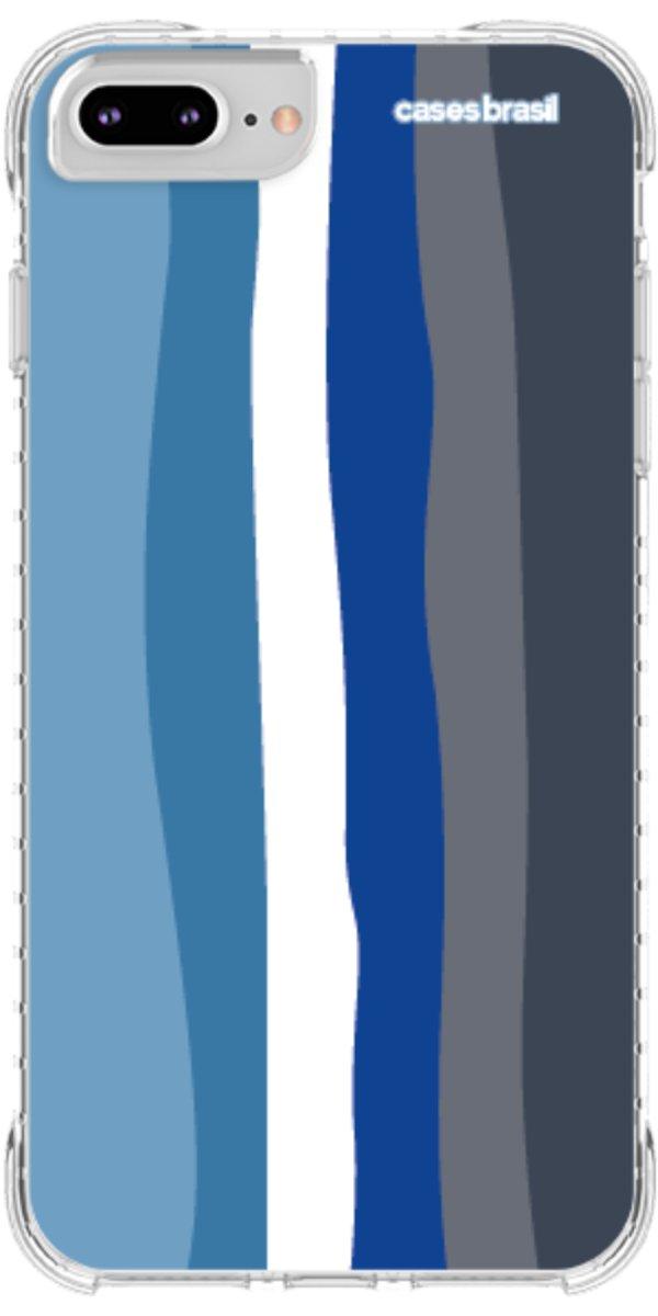 Capinha para Celular Arco-íris Tons de Azul