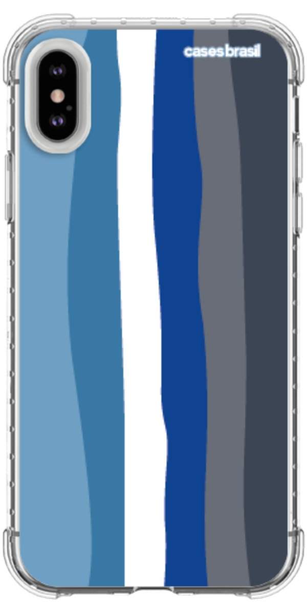 Capinha para Celular Arco-íris Tons de Azul