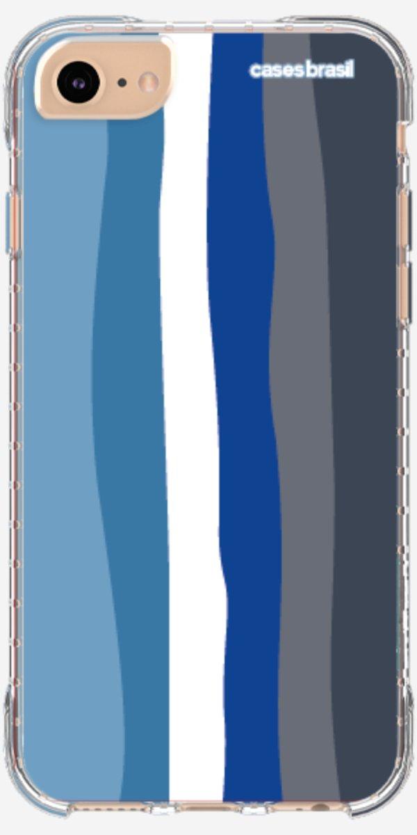 Capinha para Celular Arco-íris Tons de Azul