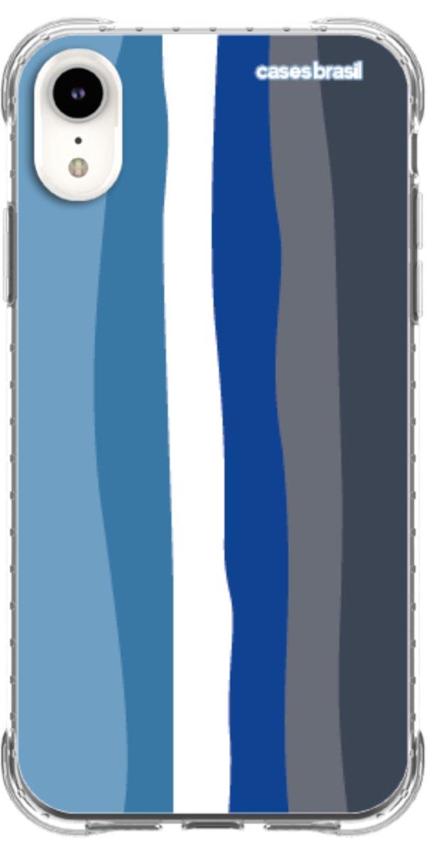 Capinha para Celular Arco-íris Tons de Azul