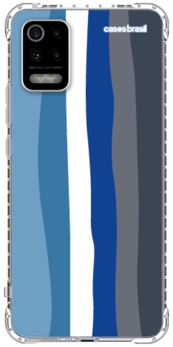 Capinha para Celular Arco-íris Tons de Azul