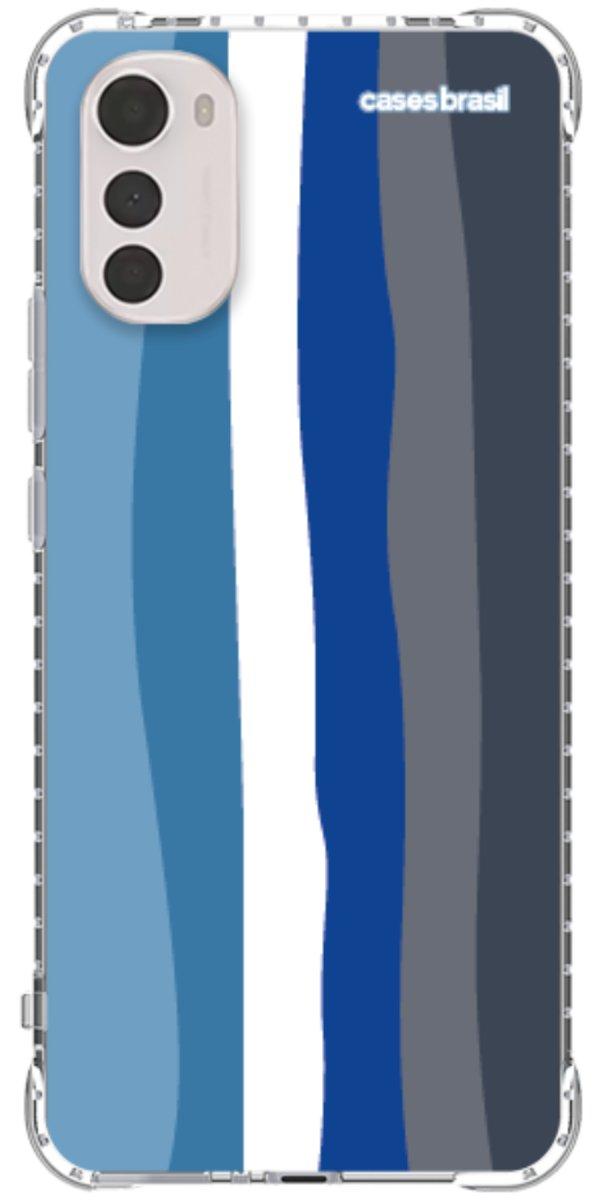 Capinha para Celular Arco-íris Tons de Azul