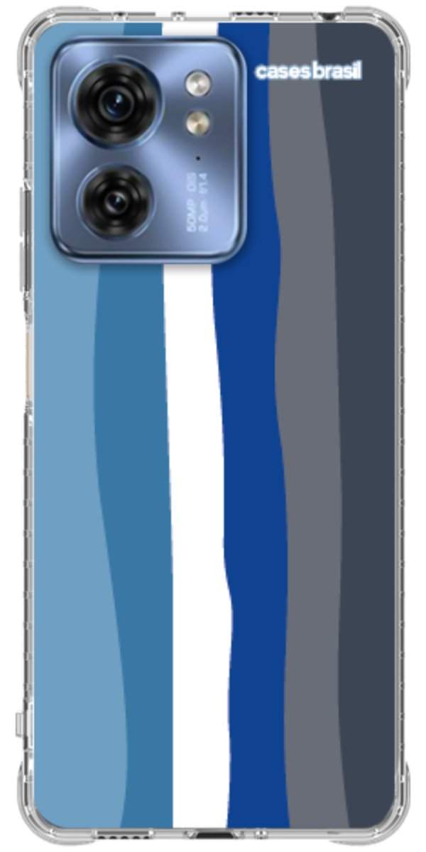 Capinha para Celular Arco-íris Tons de Azul