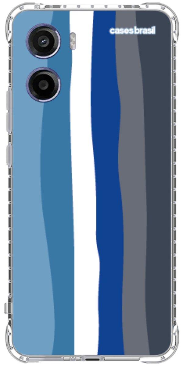 Capinha para Celular Arco-íris Tons de Azul