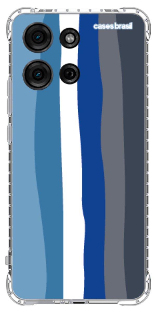 Capinha para Celular Arco-íris Tons de Azul