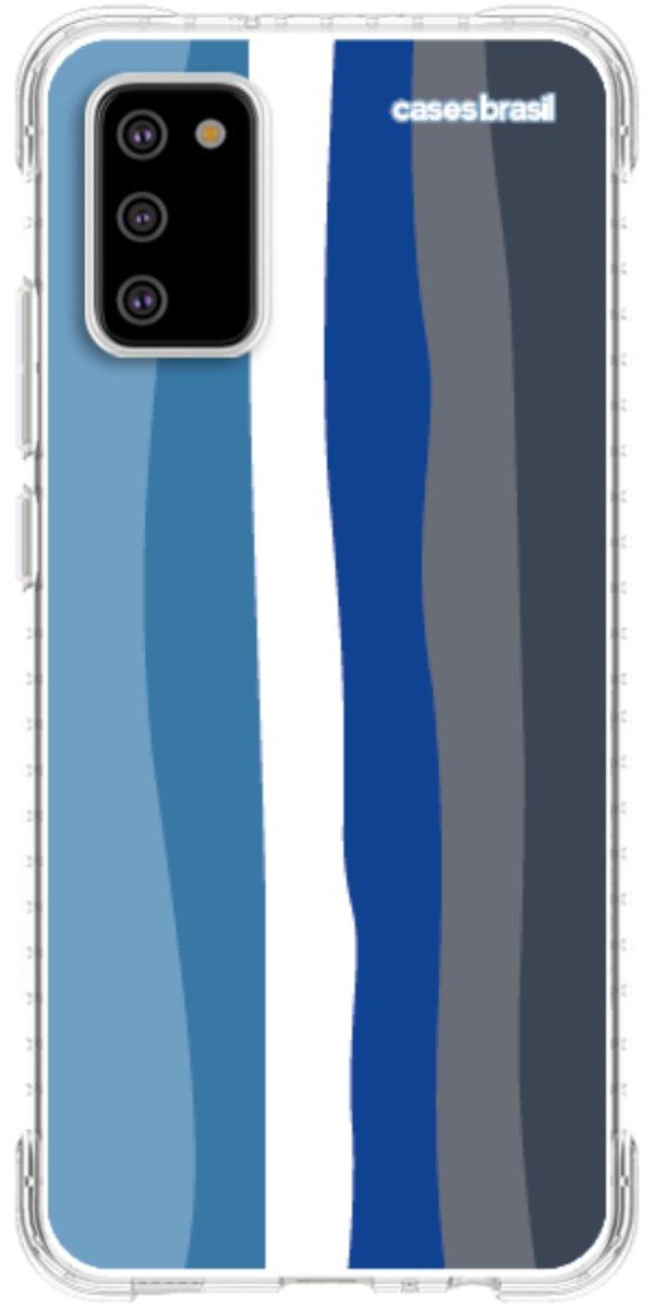 Capinha para Celular Arco-íris Tons de Azul
