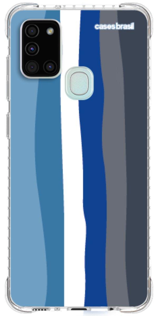 Capinha para Celular Arco-íris Tons de Azul