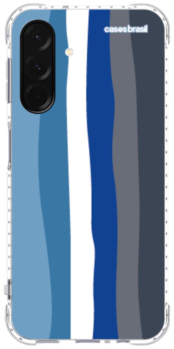 Capinha para Celular Arco-íris Tons de Azul